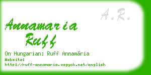 annamaria ruff business card